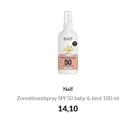 Aanbieding: Zonnebrandspray SPF50 baby & kind