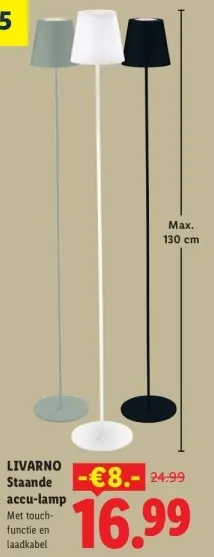 Aanbieding: Staande accu-lamp