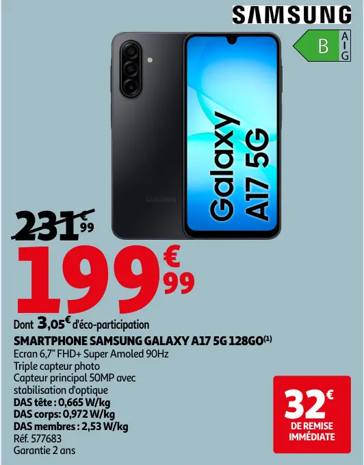 Promotie: Samsung galaxy a17 5g 128go