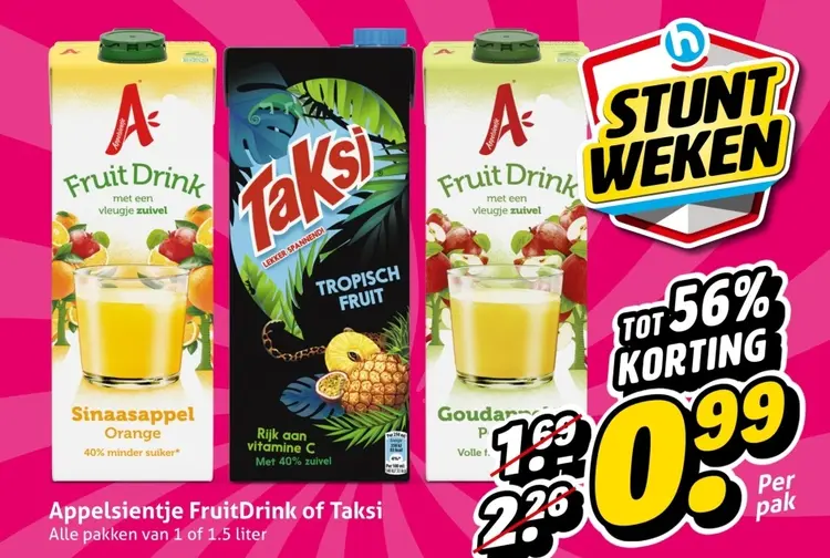 Aanbieding: Appelsientje FruitDrink of Taksi