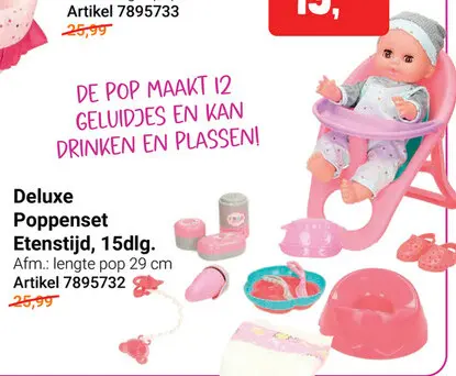 Aanbieding: Deluxe Poppenset Etenstijd