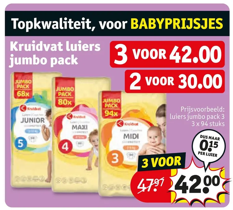 Aanbieding: Luiers jumbo pack