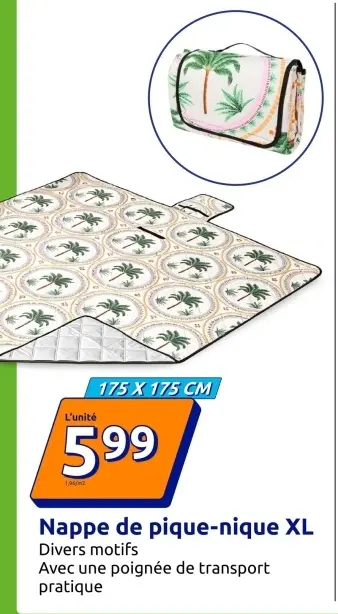 Offre: Nappe de pique-nique XL