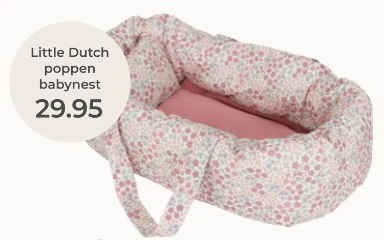 Aanbieding: Little Dutch poppen babynest & babypoppen Phi