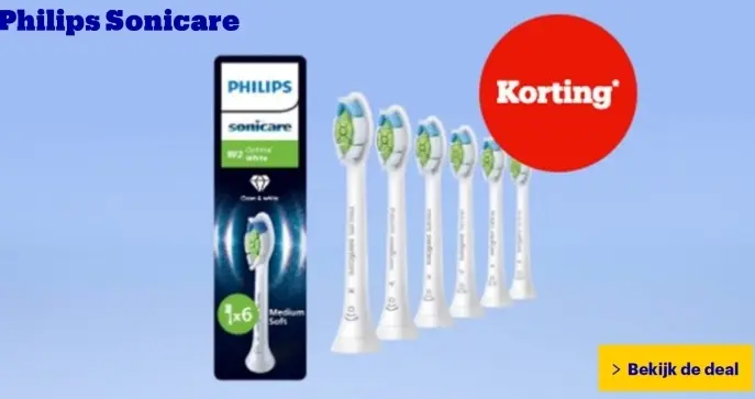 Aanbieding: Sonicare W2 Optimal White toothbrush heads