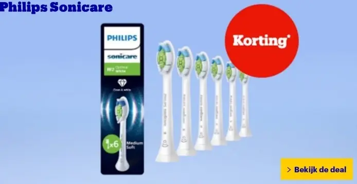 Aanbieding: Sonicare W2 Optimal White toothbrush heads