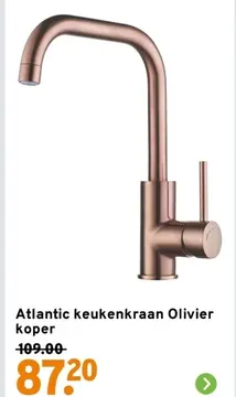 Aanbieding: Atlantic keukenkraan Olivier koper