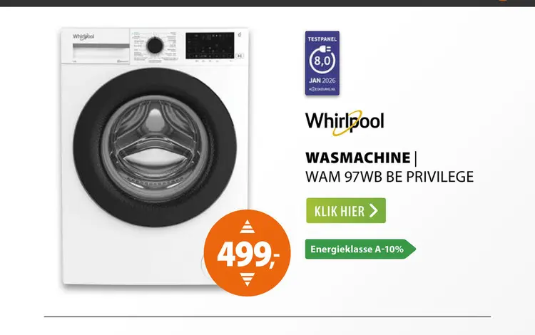 Aanbieding: Whirlpool WAM 97WB BE Privilege Wit