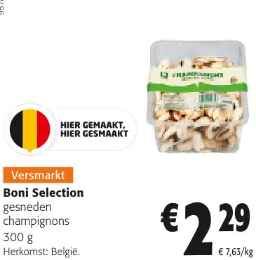 Promotie: Gesneden champignons