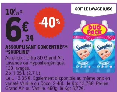 Aanbieding: Assouplissant concentré "Soupline"