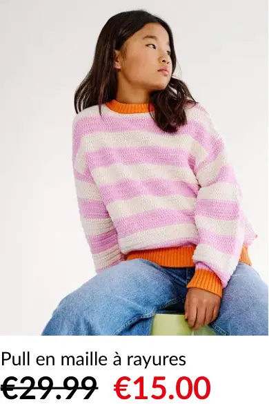 Offre: Pull en maille à rayures