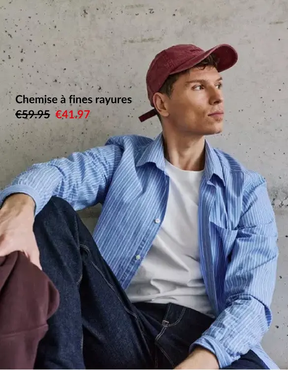 Offre: Chemise à fines rayures