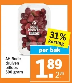 Aanbieding: Rode druiven pitloos