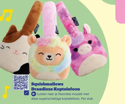 Aanbieding: Squishmallows Draadloze Koptelefoon