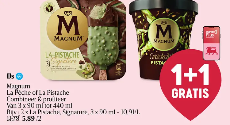 Promotie: Magnum La Pêche of La Pistache