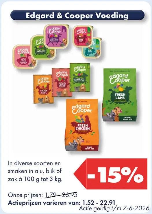 Aanbieding: Edgard & Cooper Voeding