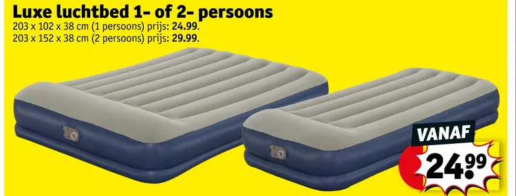 Promotie: Luxe luchtbed 1- of 2-persoons