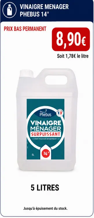 Offre: Vinaigre menager