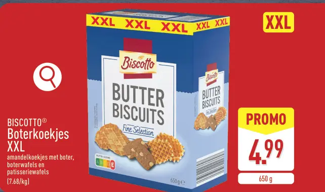 Promotie: Biscotto Boterkoekjes XXL