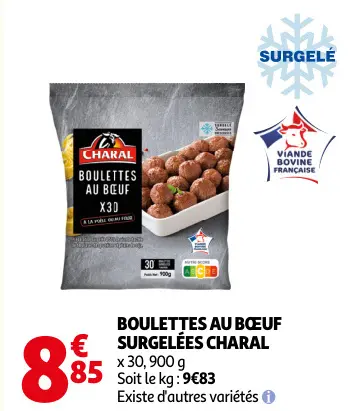 Offre: Boulelettes au boeuf surgelées