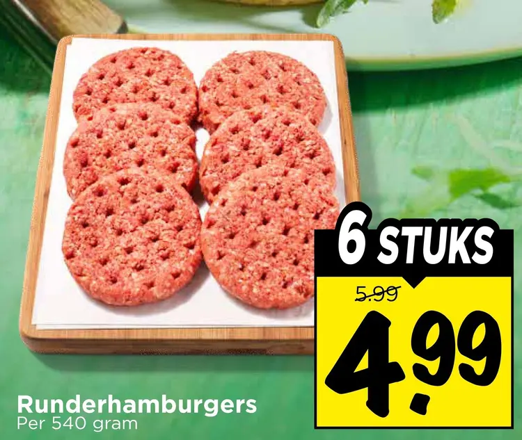Aanbieding: Runderhamburgers