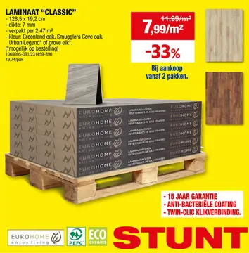 Aanbieding: Eurohome Classic laminaat 2,47m&#178urban legend