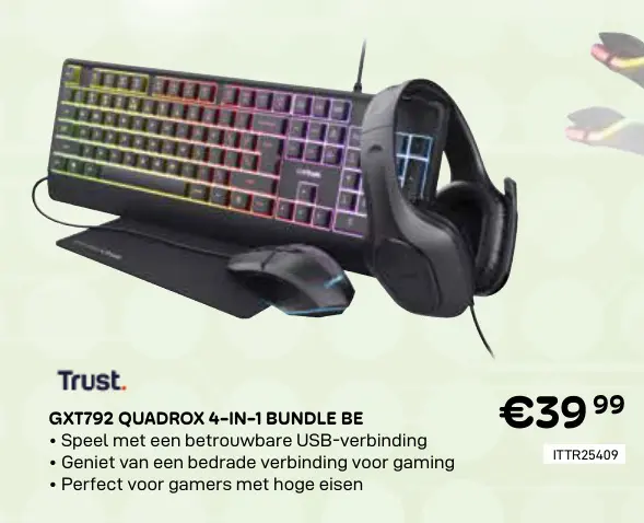 Promotie: Gxt792 quadrox 4-in-1 bundle be