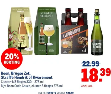 Aanbieding: Boon, Brugse Zot, Straffe Hendrik of Kwaremon