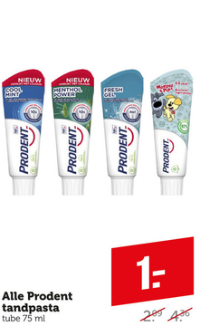 Aanbieding: Alle Prodent tandpasta