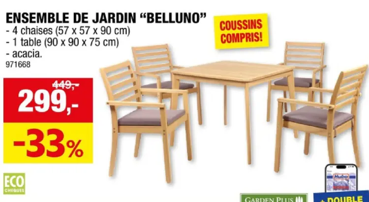 Offre: Ensemble de jardin "belluno"
