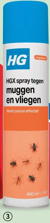 Aanbieding: HGX muggen/vliegenspray 400ml