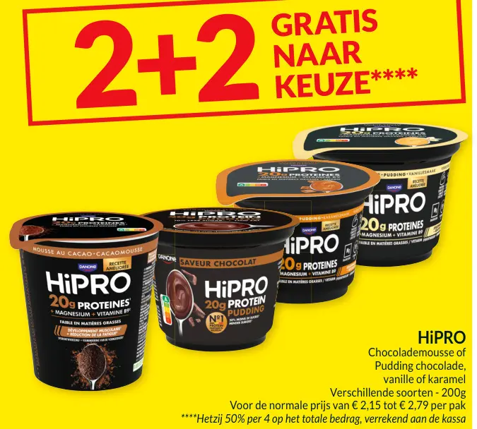 Aanbieding: Chocolademousse of Pudding chocolade, vanille