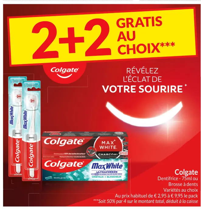 Offre: Colgate Dentifrice ou Brosse à dents