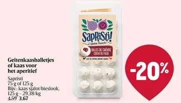 Aanbieding: Geitenkaasballetjes of kaas voor het aperitief