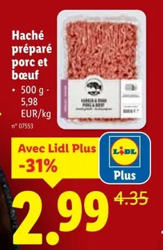 Offre: Haché préparé porc et bœuf
