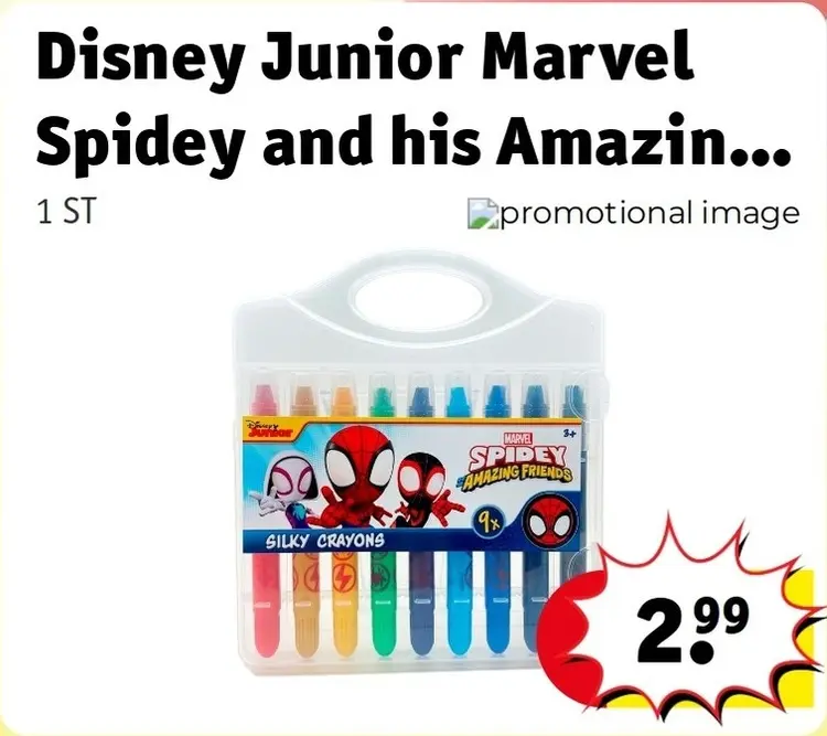 Aanbieding: Spidey and his Amazing Friends Silky Crayons