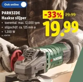 Promotie: Haakse slijper