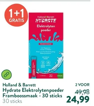 Aanbieding: Hydrate Elektrolytenpoeder Framboossmaak