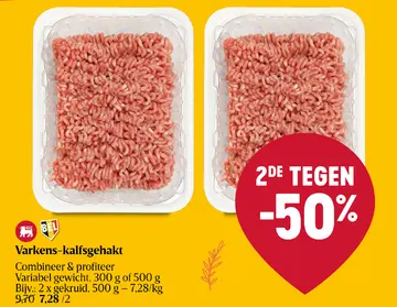 Aanbieding: Varkens-kalfsgehakt