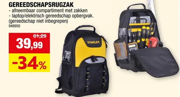 Promotie: Stanley gereedschapsrugzak
