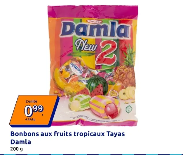Offre: Bonbons aux fruits tropicaux Tayas Damla
