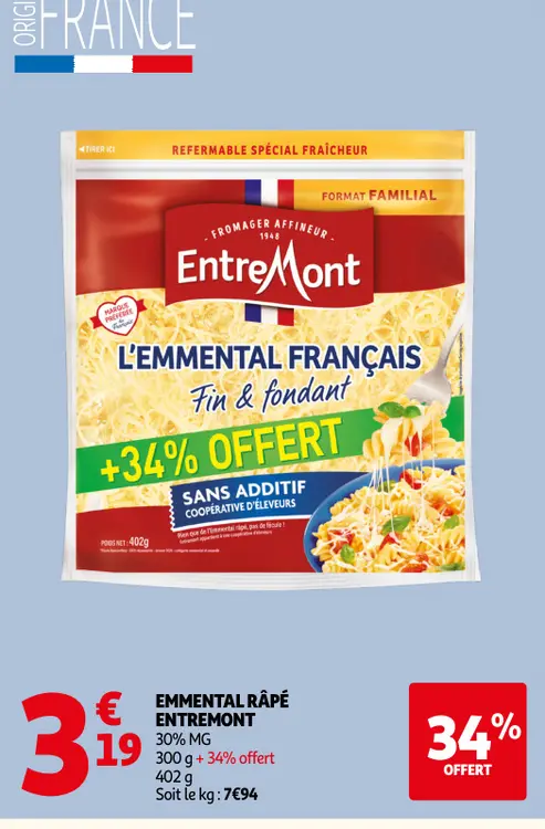 Offre: Emmental râpé