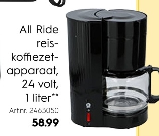 Aanbieding: All Ride reis-koffiezet-apparaat