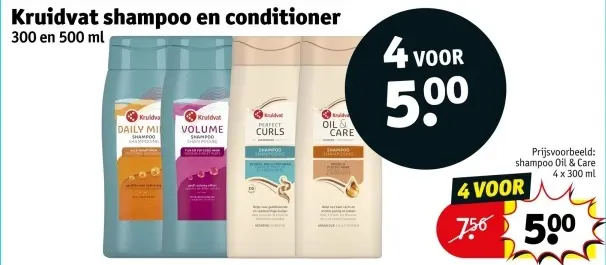 Aanbieding: Kruidvat shampoo en conditioner