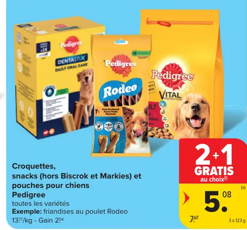 Offre: Croquettes, snacks et pouches pour chiens