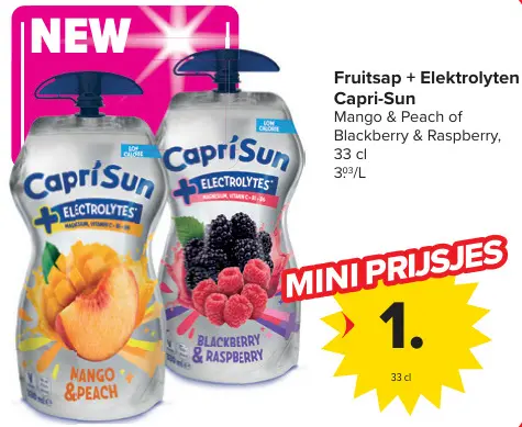 Promotie: Fruitsap + Elektrolyten