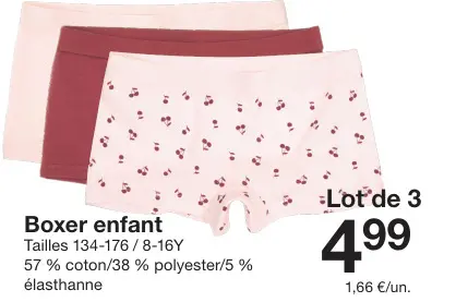 Offre: Boxer enfant
