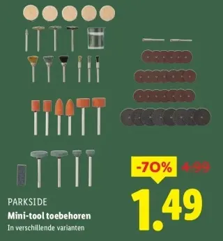 Aanbieding: PARKSIDE Mini-tool toebehoren