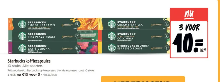 Promotie: Starbucks koffiecapsules