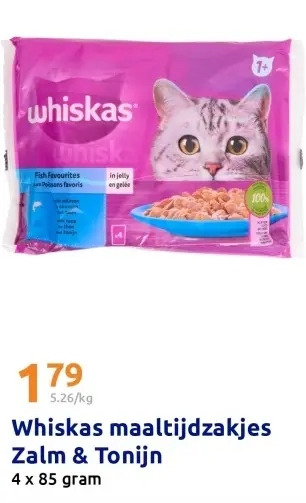 Promotie: Whiskas maaltijdzakjes Zalm & Tonijn